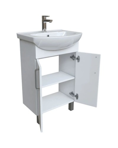 Тумба с раковиной белый глянец 55 см IDDIS Optima Home OPH55WFi95K