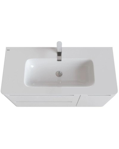 Тумба с раковиной белый глянец 100 см IDDIS Edifice EDI10WFi95K