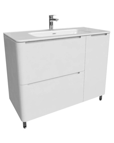 Тумба с раковиной белый глянец 100 см IDDIS Edifice EDI10WFi95K