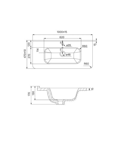 Тумба с раковиной белый глянец 100 см IDDIS Edifice EDI10WFi95K