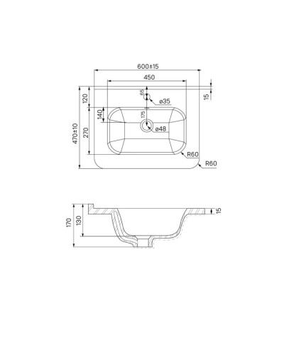 Тумба с раковиной белый глянец 60 см IDDIS Edifice EDI60WFi95K