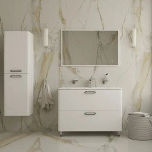 Тумба с раковиной белый глянец 100 см IDDIS Brick BRI10WFi95K