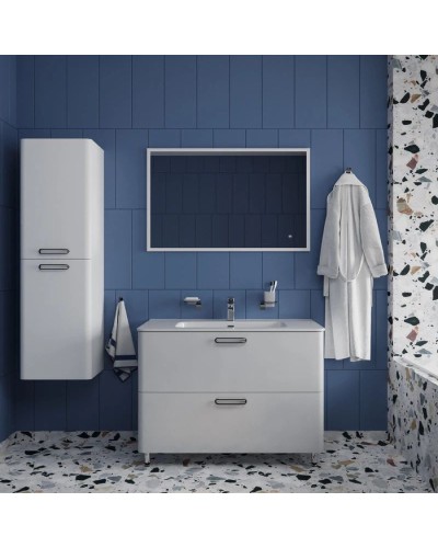 Тумба с раковиной белый глянец 100 см IDDIS Brick BRI10WFi95K