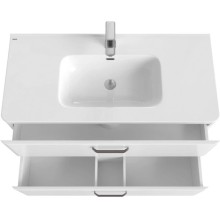 Тумба с раковиной белый глянец 100 см IDDIS Brick BRI10WFi95K