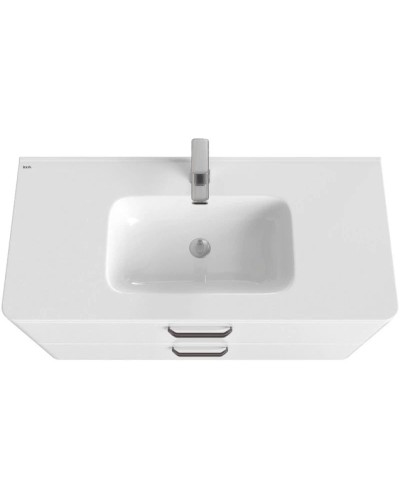 Тумба с раковиной белый глянец 100 см IDDIS Brick BRI10WFi95K