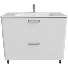 Тумба с раковиной белый глянец 100 см IDDIS Brick BRI10WFi95K