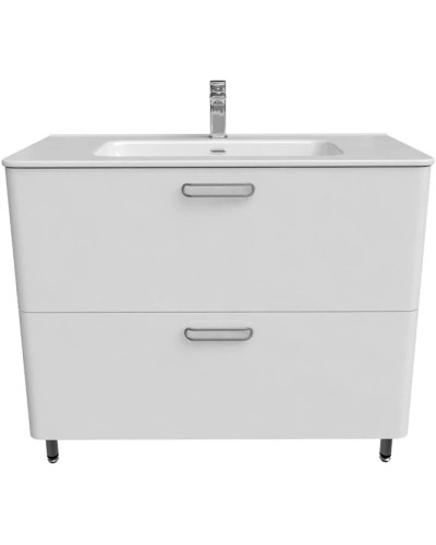 Тумба с раковиной белый глянец 100 см IDDIS Brick BRI10WFi95K