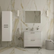 Тумба с раковиной белый глянец 82 см IDDIS Brick BRI80WFi95K