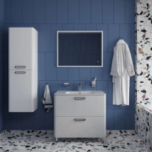 Тумба с раковиной белый глянец 82 см IDDIS Brick BRI80WFi95K