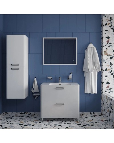 Тумба с раковиной белый глянец 82 см IDDIS Brick BRI80WFi95K