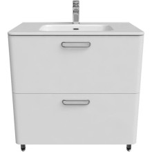 Тумба с раковиной белый глянец 82 см IDDIS Brick BRI80WFi95K