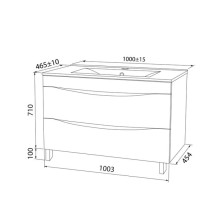 Тумба с раковиной белый 100,3 см IDDIS Cloud CLO10WFi95K