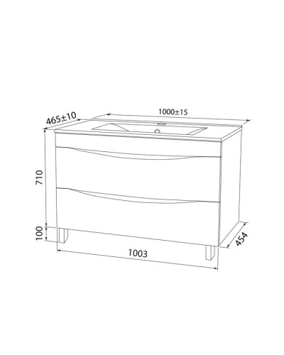 Тумба с раковиной белый 100,3 см IDDIS Cloud CLO10WFi95K