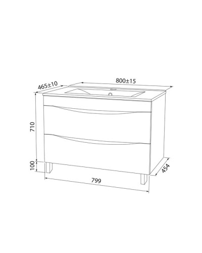Тумба с раковиной белый 80 см IDDIS Cloud CLO80WFi95K