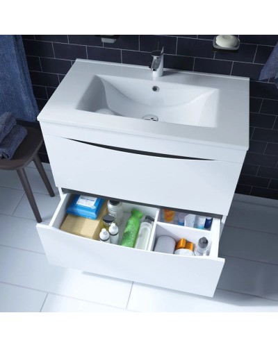 Тумба с раковиной белый 80 см IDDIS Cloud CLO80WFi95K