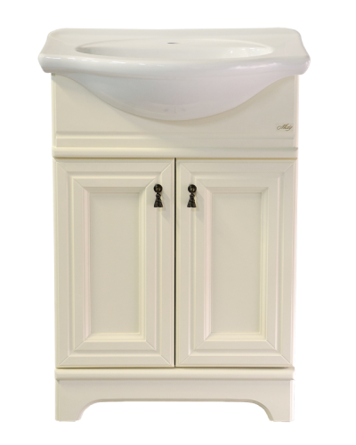 Лувр - 60 Тумба напольная, слоновая кость / раковина