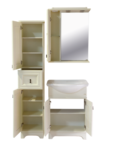 Лувр - 60 Тумба напольная, слоновая кость / раковина