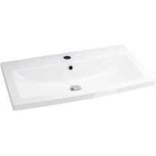 Тумба с раковиной белый глянец/дерево 80 см IDDIS Mirro MIR80W0i95K