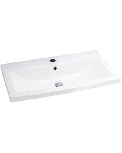 Тумба с раковиной белый глянец/дерево 80 см IDDIS Mirro MIR80W0i95K