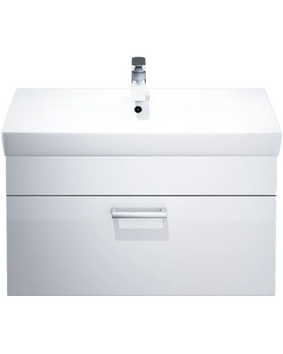 Тумба с раковиной белый глянец/дерево 80 см IDDIS Mirro MIR80W0i95K