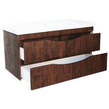 Тумба с раковиной орех 100,5 см Bellezza Санриса 4630117270438 + 4660018641259