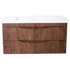Тумба с раковиной орех 100,5 см Bellezza Санриса 4630117270438 + 4660018641259