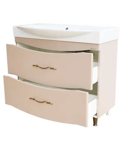 Тумба с раковиной капучино 103 см Bellezza Сесилия 4639718110457 + 4640021061800