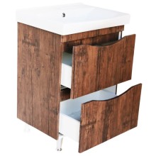 Тумба с раковиной орех 60,5 см Bellezza Санриса 4630109000432 + 4690311076861