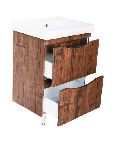 Тумба с раковиной орех 60,5 см Bellezza Санриса 4630109000432 + 4690311076861