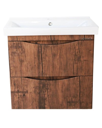 Тумба с раковиной орех 60,5 см Bellezza Санриса 4630109180431 + 4690311076861