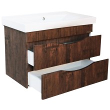 Тумба с раковиной орех 80,5 см Bellezza Санриса 4630113180434 + 4690311076878