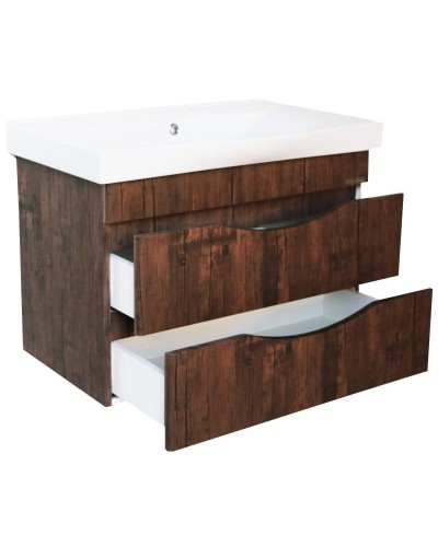 Тумба с раковиной орех 80,5 см Bellezza Санриса 4630113180434 + 4690311076878