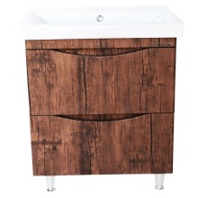 Тумба с раковиной орех 80,5 см Bellezza Санриса 4630113660431 + 4690311076878