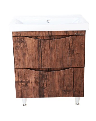 Тумба с раковиной орех 80,5 см Bellezza Санриса 4630113660431 + 4690311076878