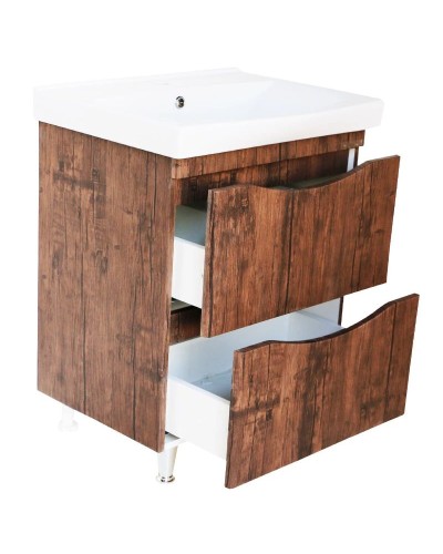 Тумба с раковиной орех 80,5 см Bellezza Санриса 4630113660431 + 4690311076878