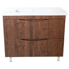 Тумба с раковиной орех 100,5 см Bellezza Санриса 4630117110437 + 4660018641259