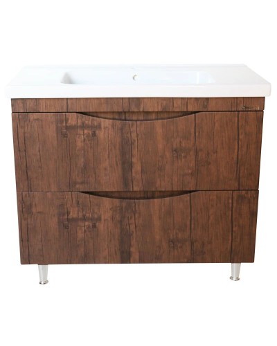 Тумба с раковиной орех 100,5 см Bellezza Санриса 4630117110437 + 4660018641259