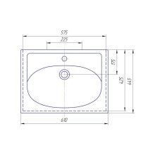 Лайм - 60 Тумба напольная  с 2 ящ. комбинированная / раковина