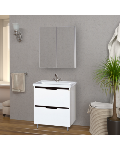 Лайм - 70 Тумба напольная  с 2 ящ. комбинированная / раковина