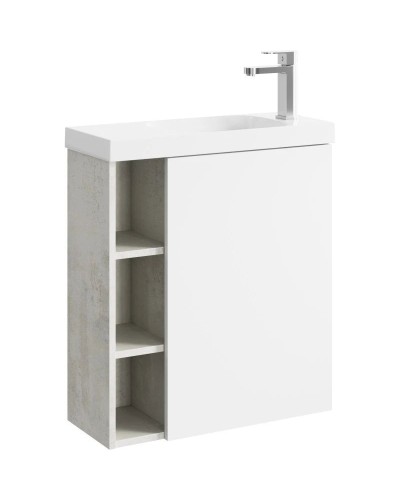 Тумба с раковиной светлый камень/белый матовый 60 см R Aqwella 5 Stars Alba