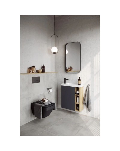 Тумба с раковиной дуб давос/серый матовый 60 см L Aqwella 5 Stars Alba