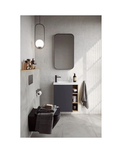 Тумба с раковиной дуб давос/серый матовый 60 см L Aqwella 5 Stars Alba