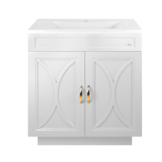 Амбра - 65 тумба прямая белая / раковина