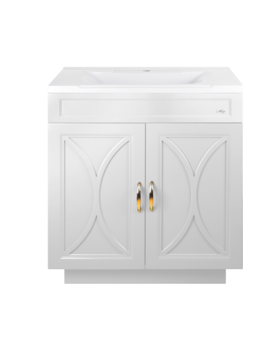 Амбра - 65 тумба прямая белая / раковина