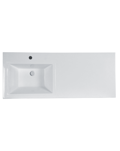 Куба - 60 Тумба 1 ящ. под стиральную машину белая эмаль / Б/К  / раковина левая