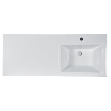 Куба - 60 Тумба 1 ящ. под стиральную машину белая эмаль / Б/К  / раковина правая