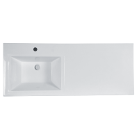 Куба - 60 Тумба 3 ящ. под стиральную машину белая эмаль  / раковина левая