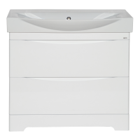 Элвис - 85 Тумба напольная с 2 ящ. белая эмаль / раковина