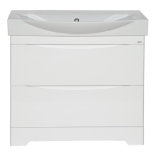 Элвис - 85 Тумба напольная с 2 ящ. белая эмаль / раковина
