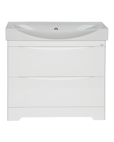 Элвис - 85 Тумба напольная с 2 ящ. белая эмаль / раковина